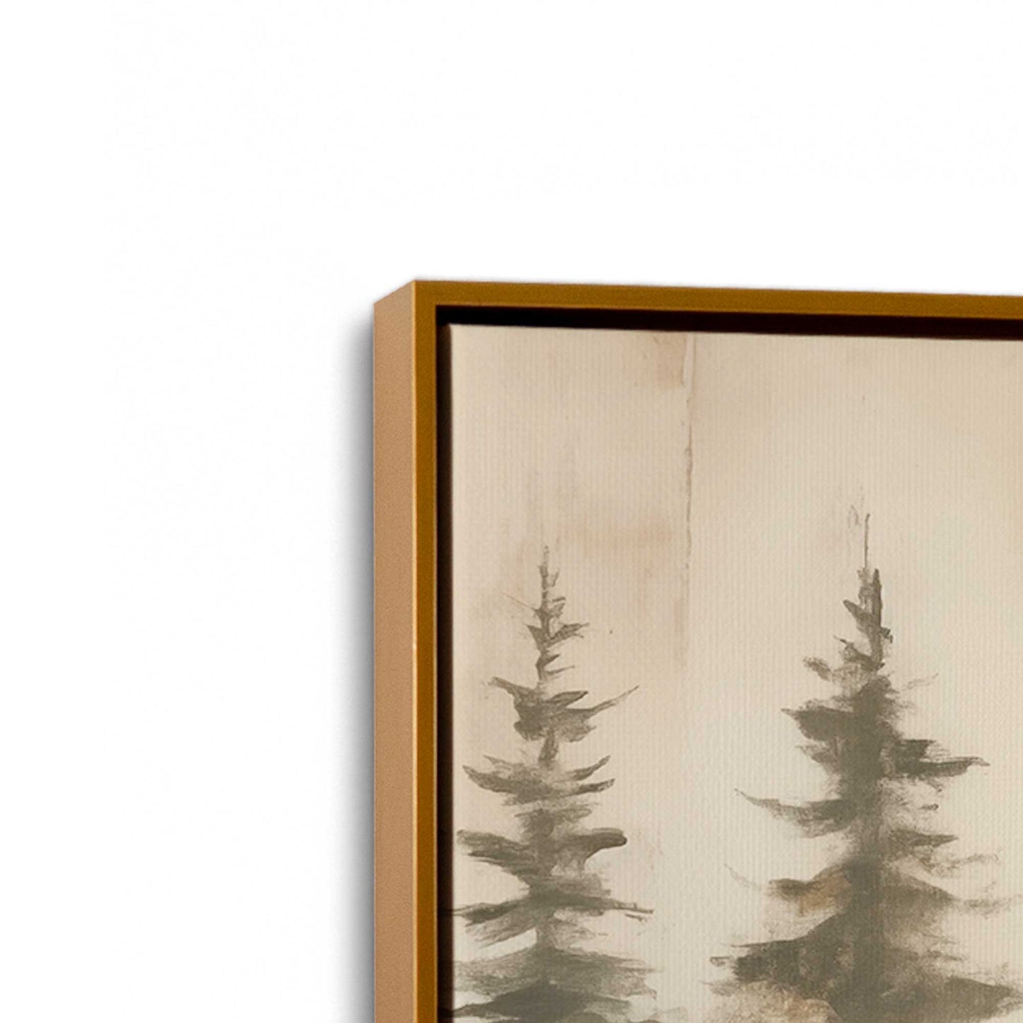 Foggy Autumn Pines Canvas Print, Set of 2