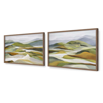 [Color:Walnut], Picture of art in a Walnut frame of the corner