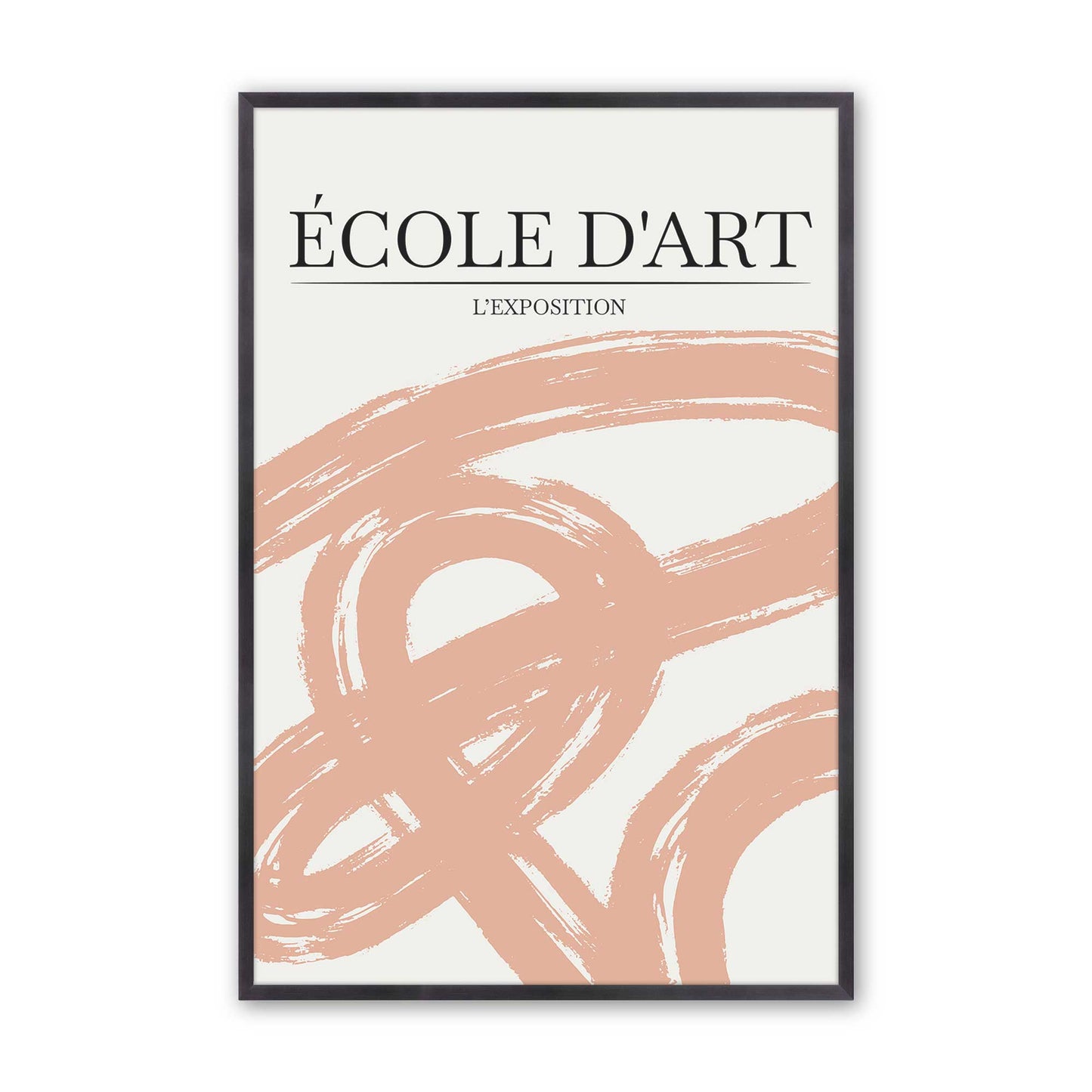 Peach Abstract Art Posters Art Print, Set of 2