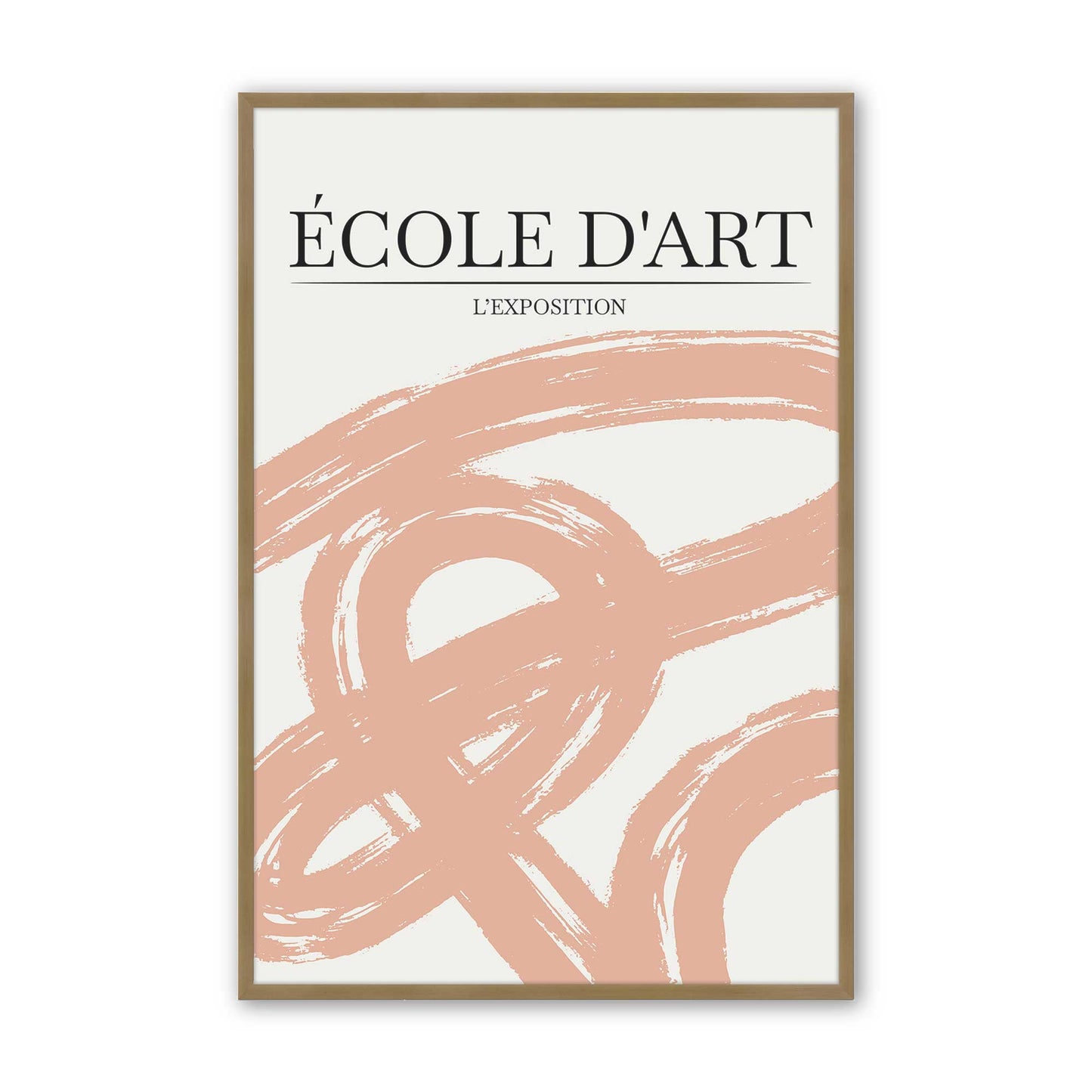 Peach Abstract Art Posters Art Print, Set of 2