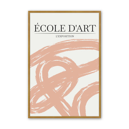 Peach Abstract Art Posters Art Print, Set of 2