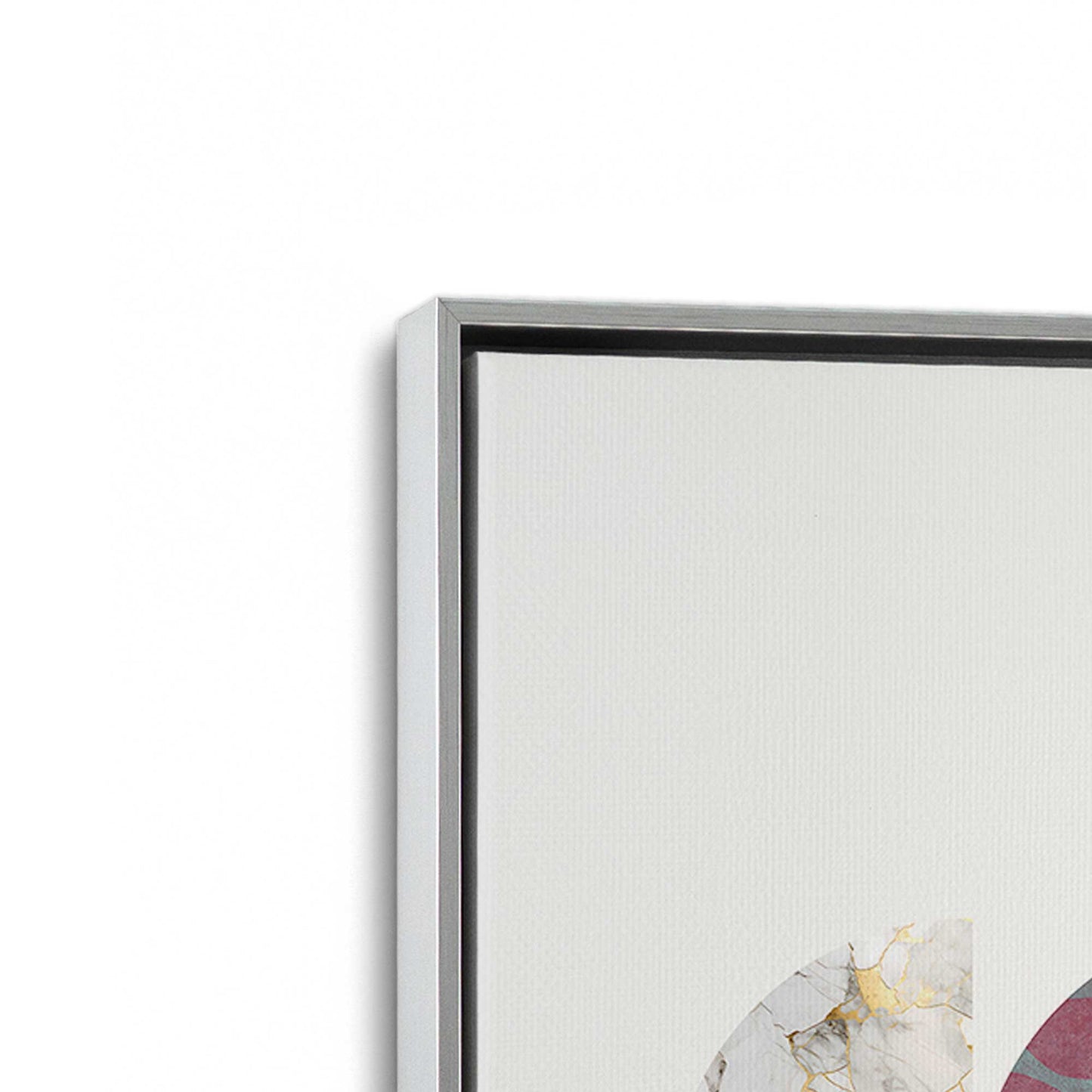 [Color:Polished Chrome], Picture of art in a Polished Chrome frame at an angle