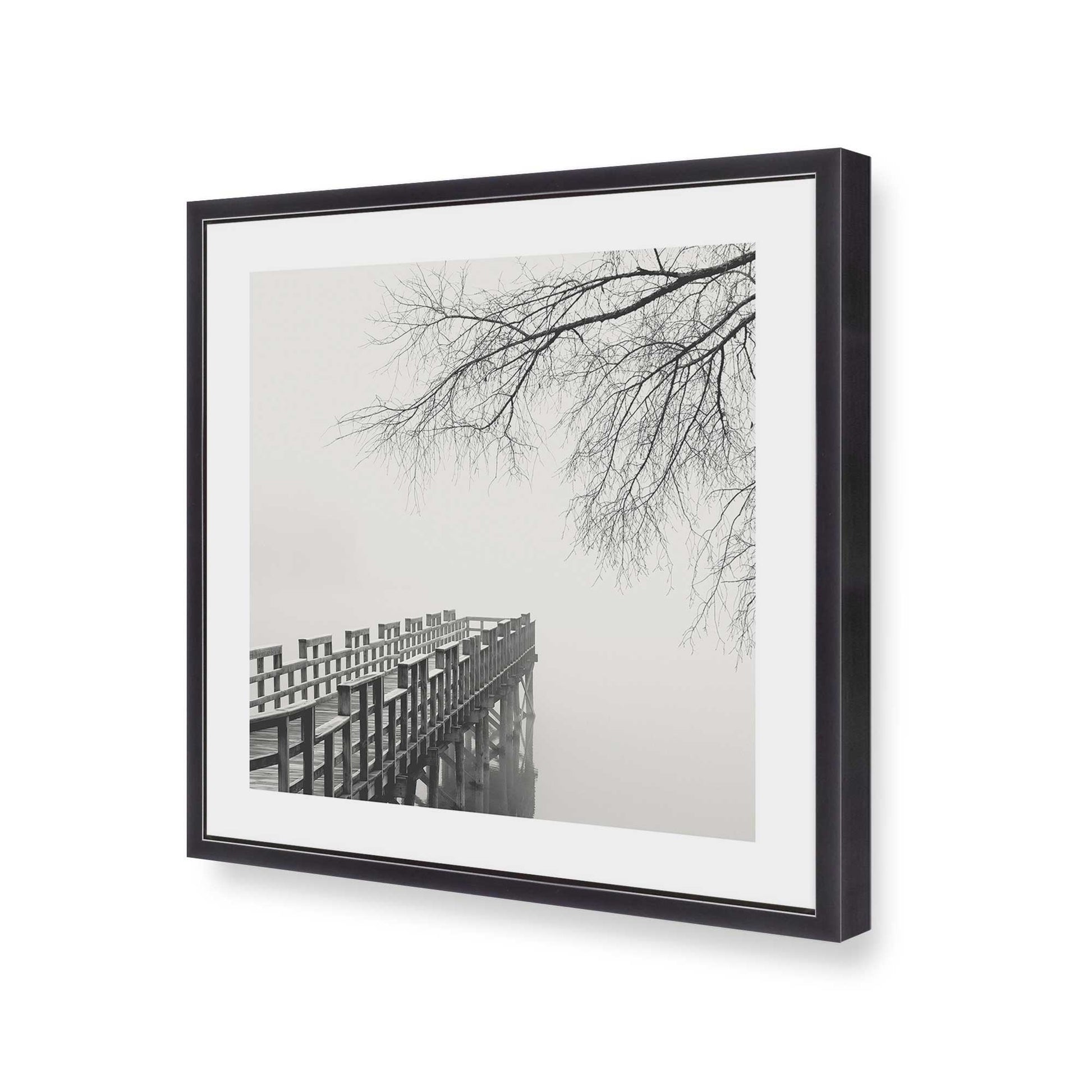 [Color:Weathered Zinc], Picture of art in a Weathered Zinc frame at an angle