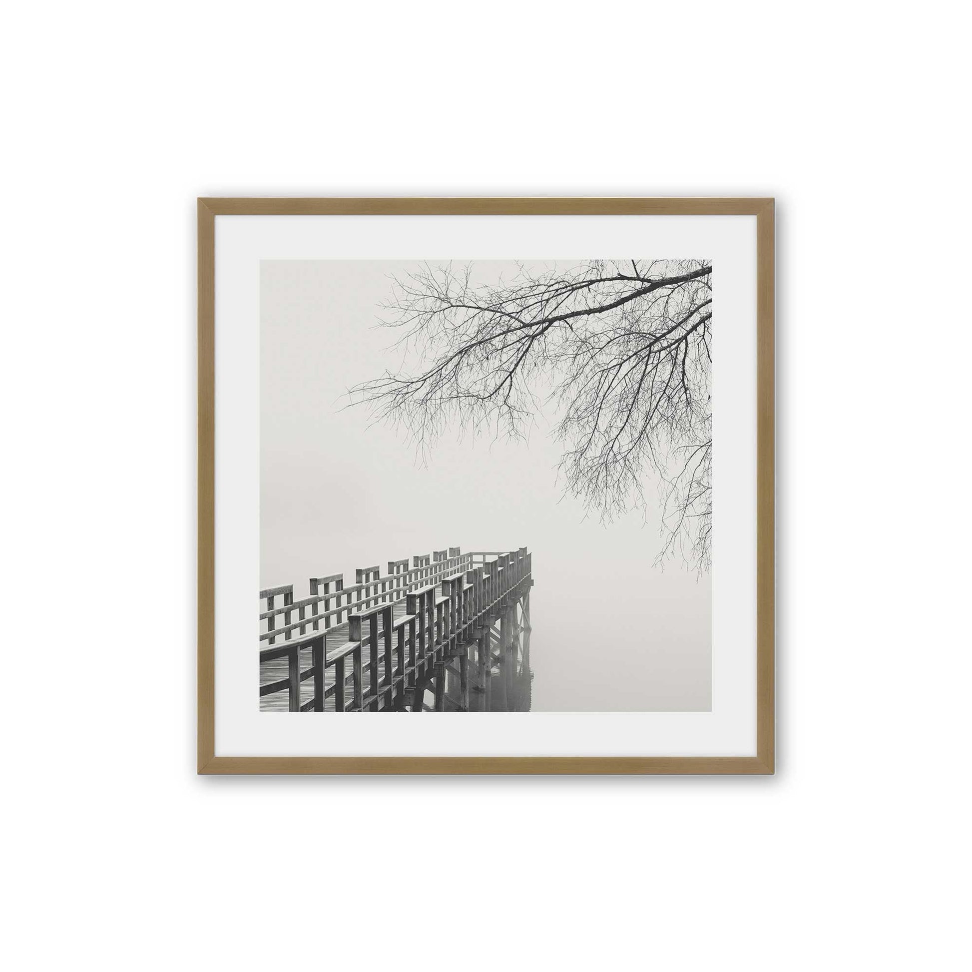 [Color:Brushed Gold], Picture of art in a Brushed Gold frame