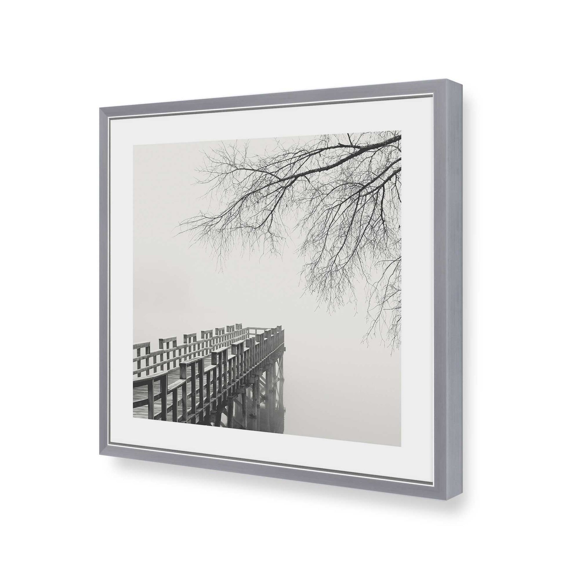 [Color:Polished Chrome], Picture of art in a Polished Chrome frame at an angle
