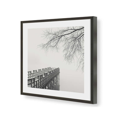 [Color:Satin Black], Picture of art in a Satin Black frame at an angle