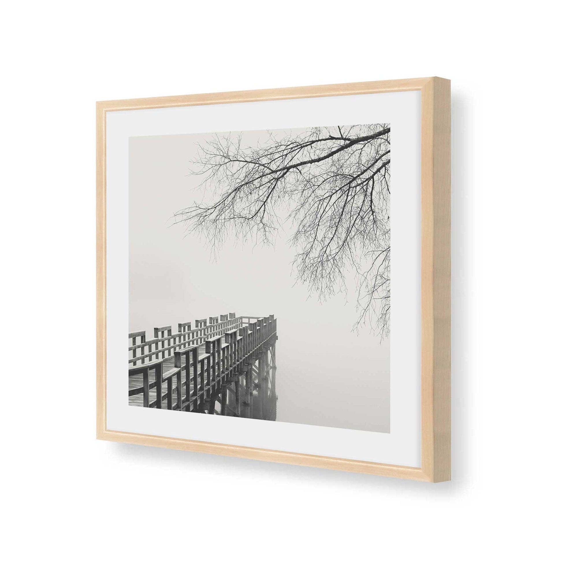 [Color:Raw Maple], Picture of art in a Raw Maple frame at an angle