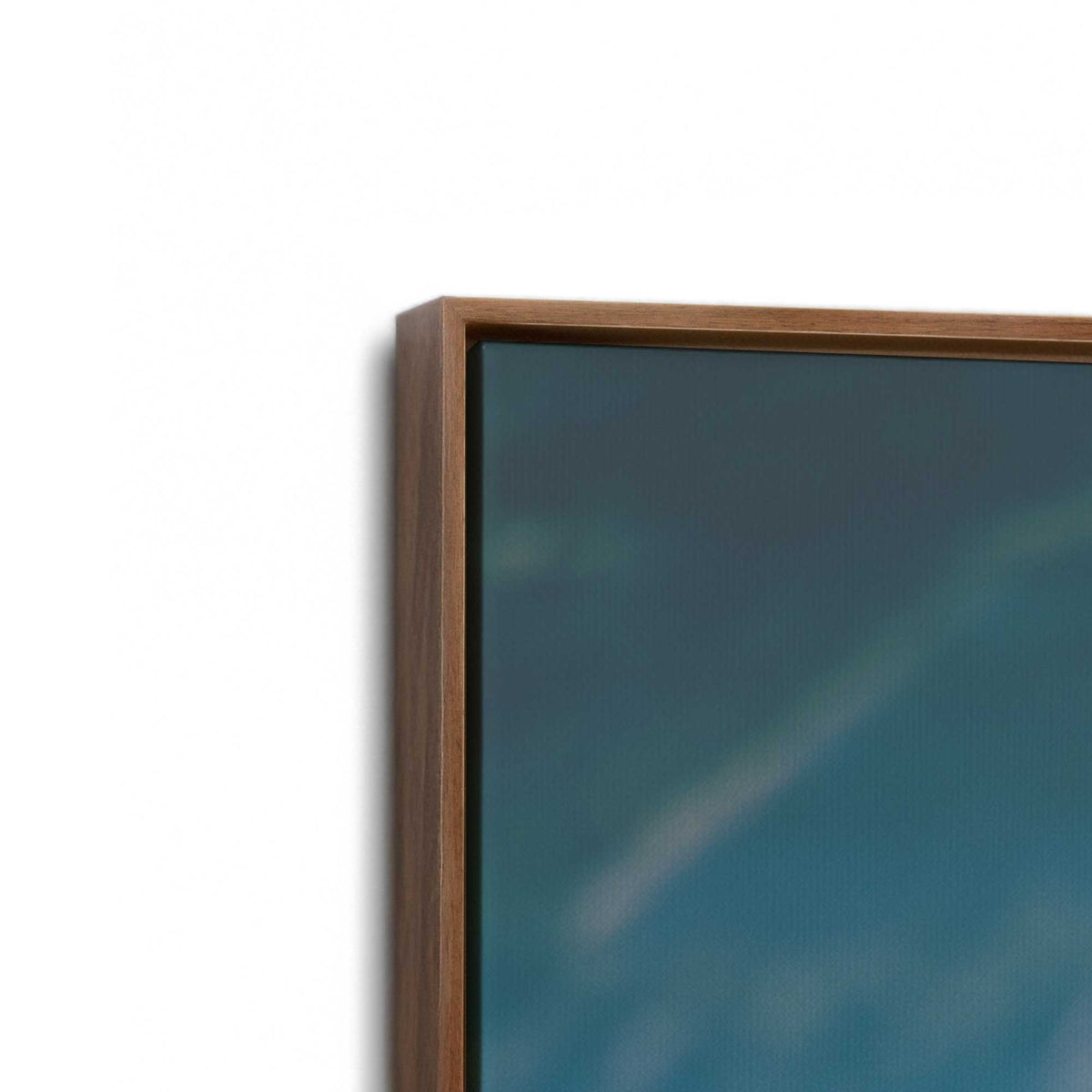 [Color:Walnut], Picture of art in a Walnut frame at an angle