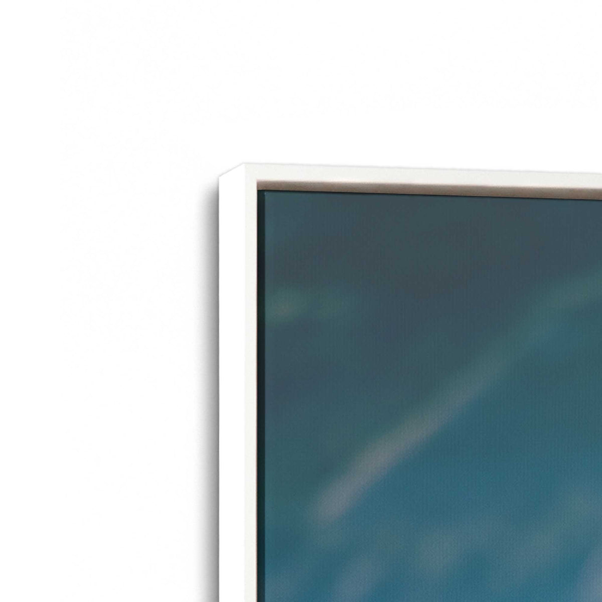 [Color:Opaque White], Picture of art in a White frame at an angle