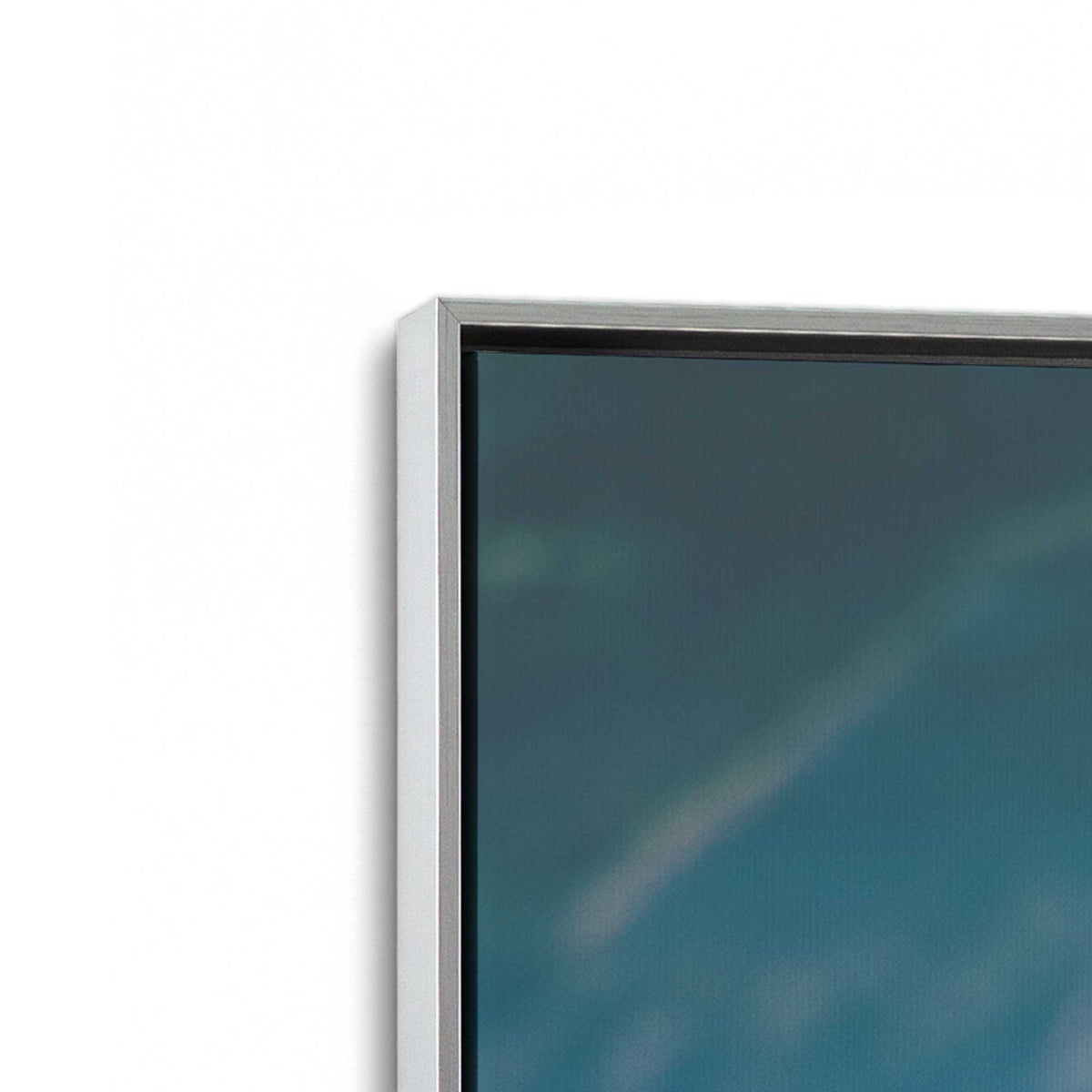 [Color:Polished Chrome], Picture of art in a Polished Chrome frame at an angle