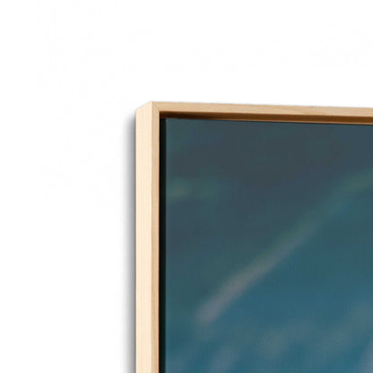 [Color:American Maple], Picture of art in a American Maple frame at an angle