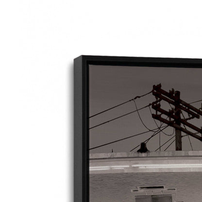 [Color:Satin Black], Picture of art in a Satin Black frame at an angle