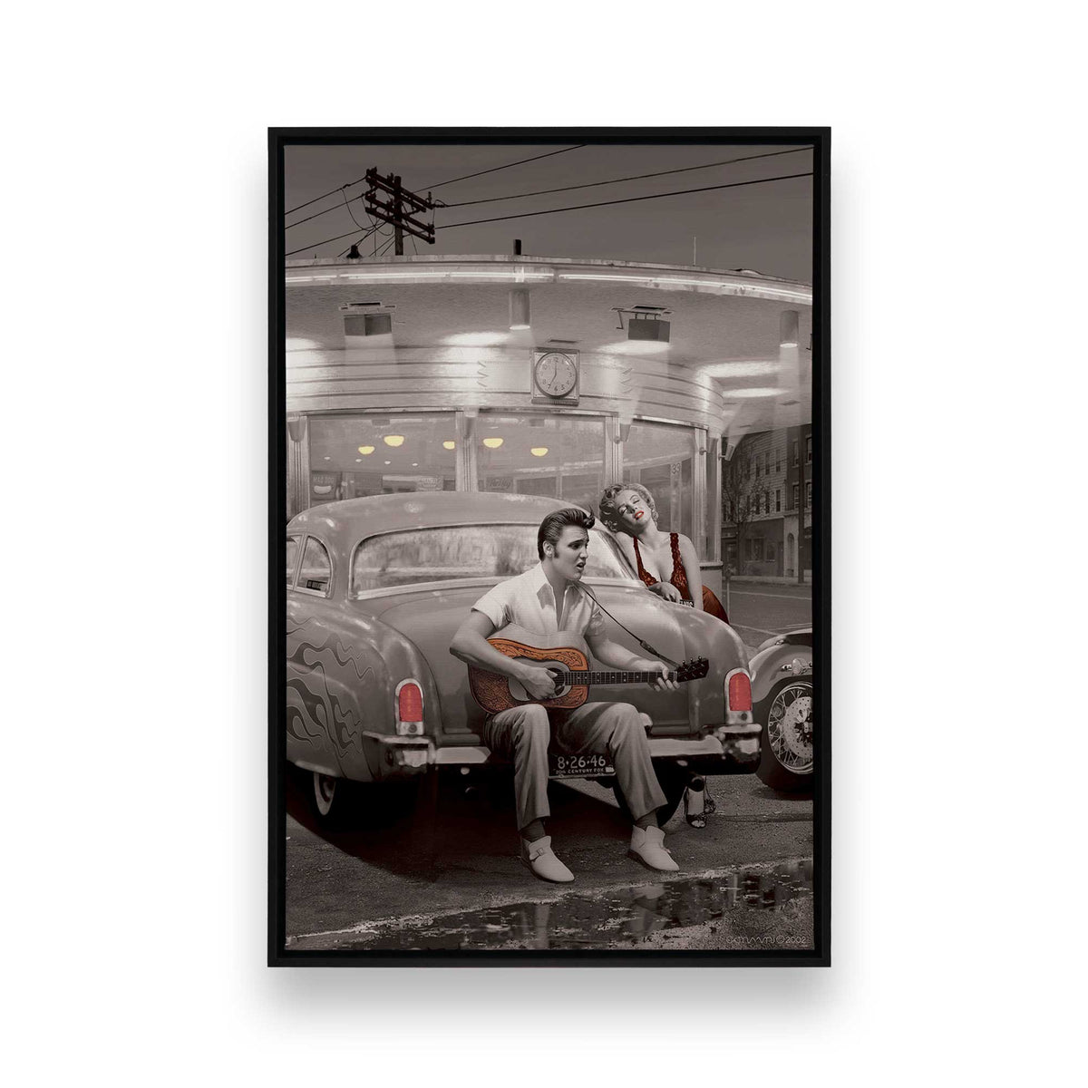 [Color:Satin Black], Picture of art in a Satin Black frame