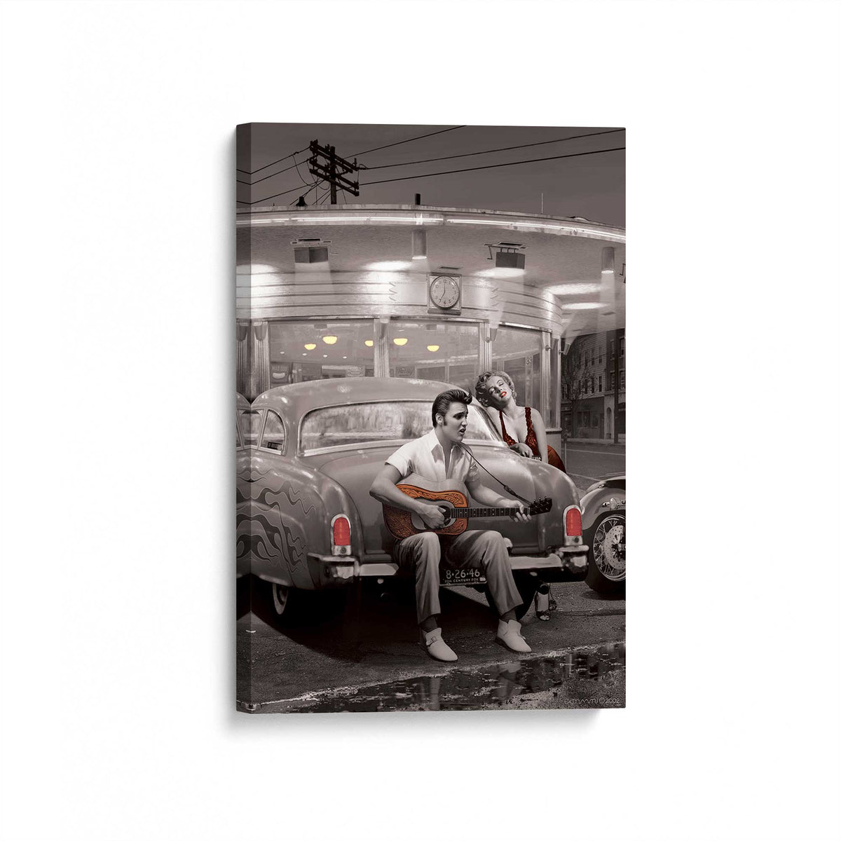 [Color:Stretched Canvas], Picture of art at an angle