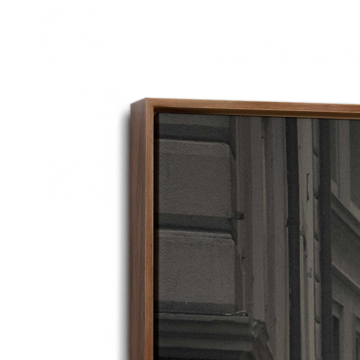 [Color:Walnut], Picture of art in a Walnut frame at an angle
