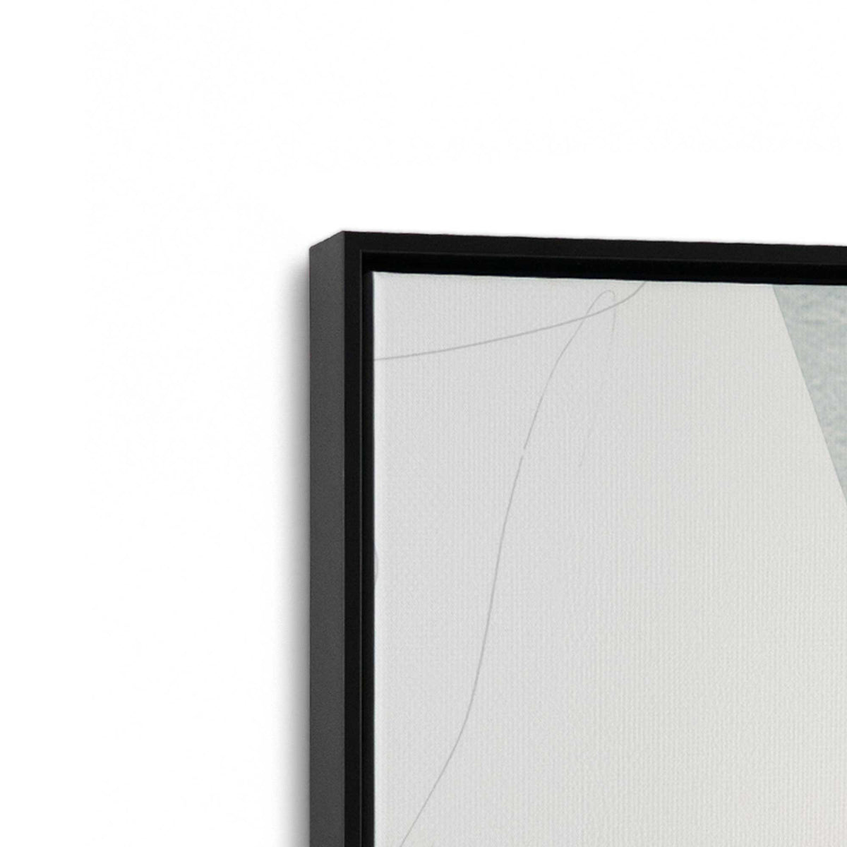 [Color:Satin Black], Picture of art in a Satin Black frame at an angle