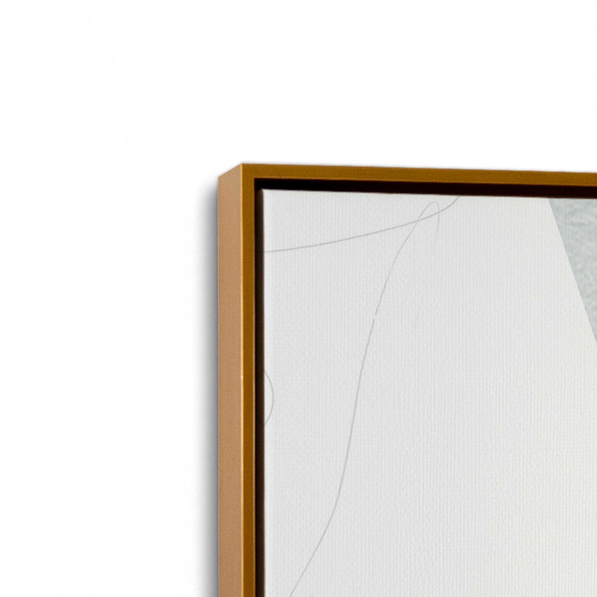 [Color:Polished Gold], Picture of art in a Polished Gold frame at an angle
