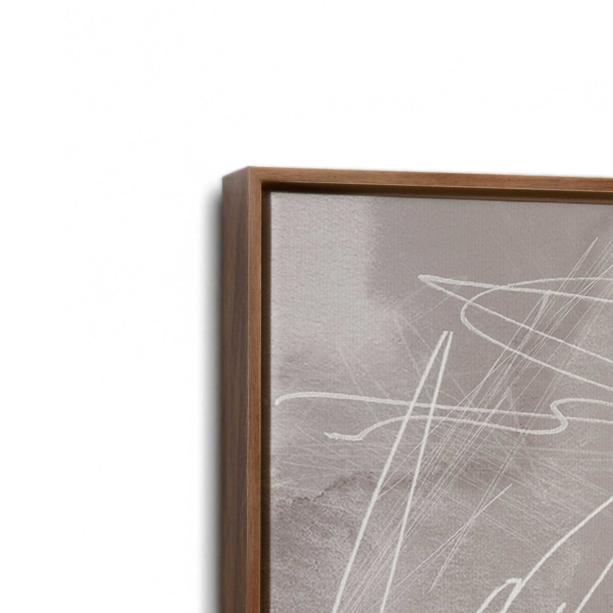 [Color:Walnut], Picture of art in a Walnut frame at an angle