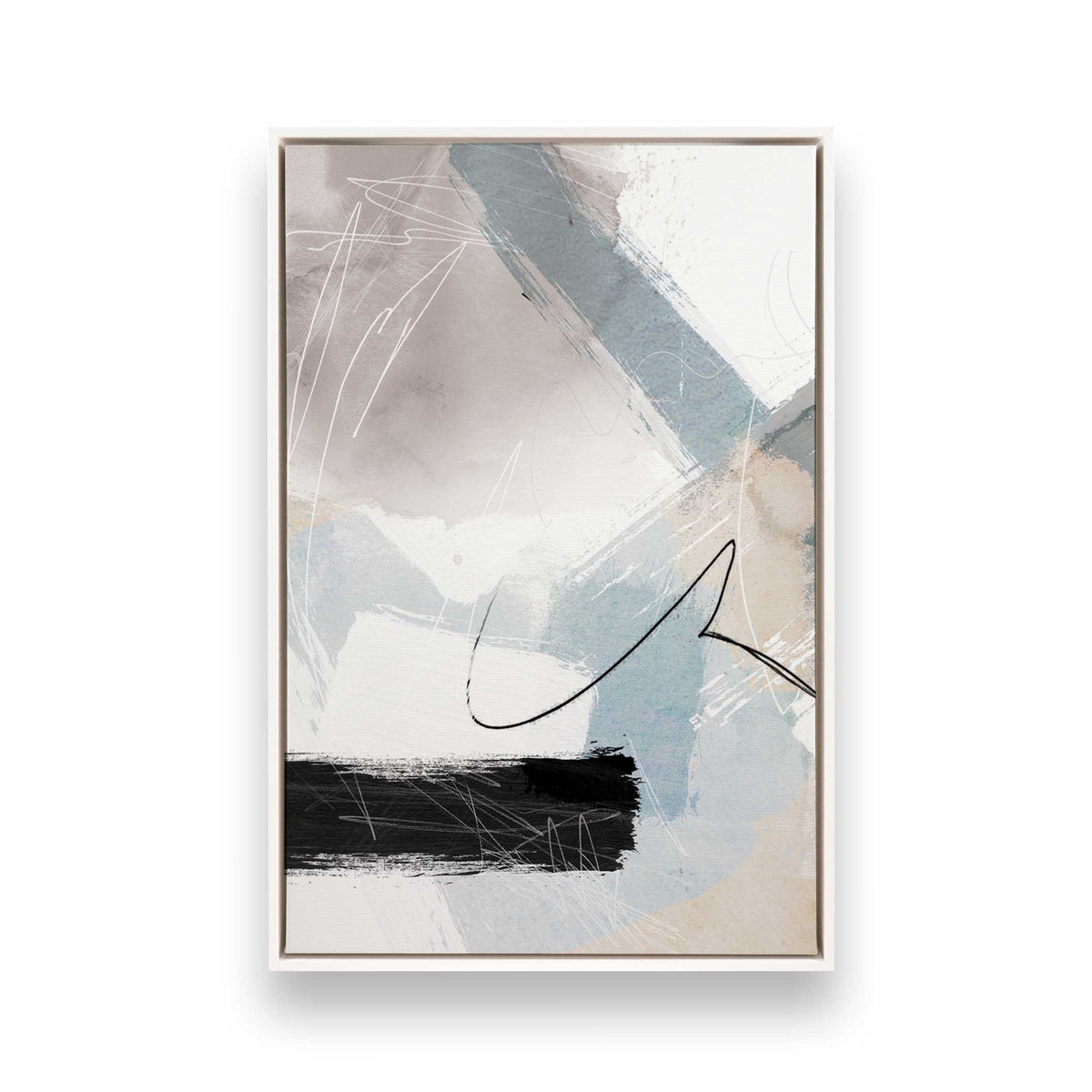 [Color:Opaque White], Picture of art in a White frame