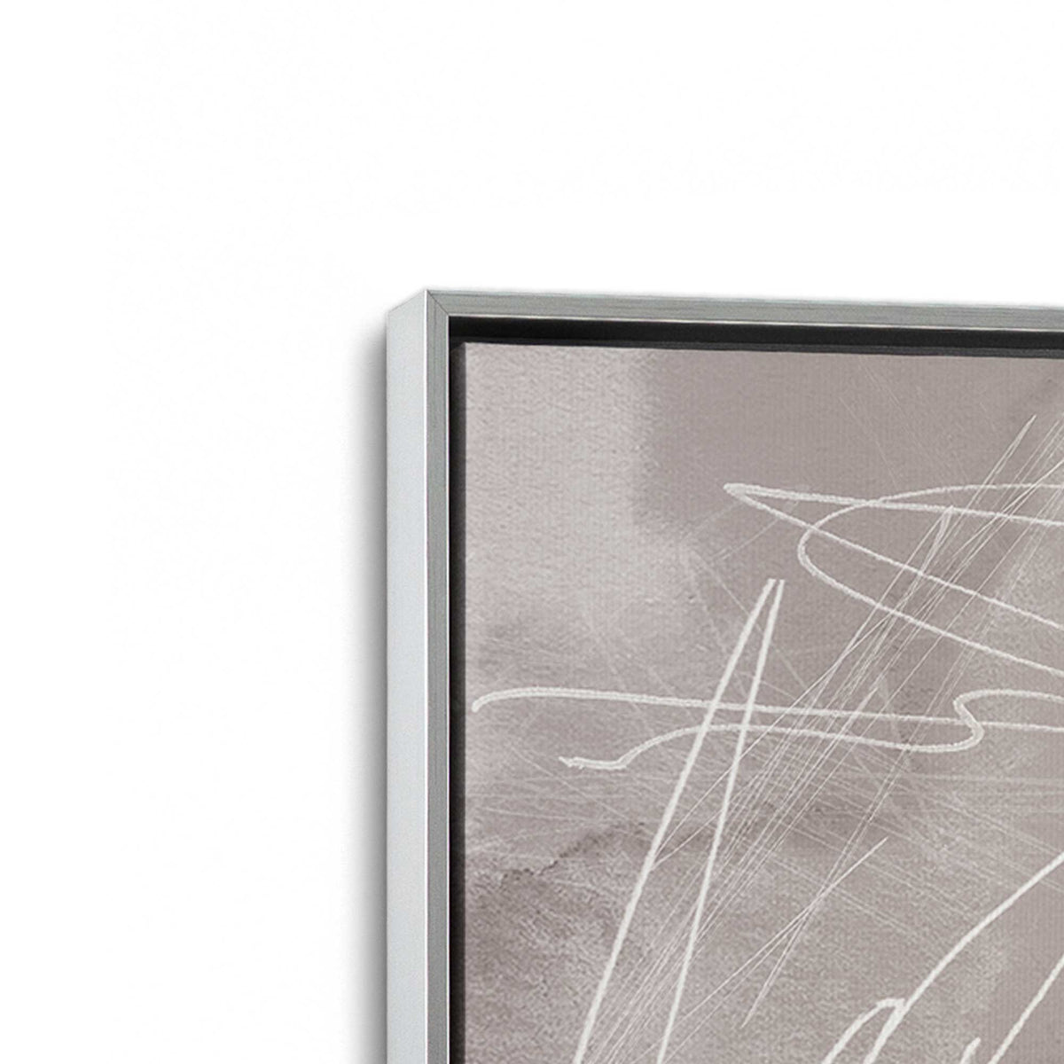 [Color:Polished Chrome], Picture of art in a Polished Chrome frame at an angle