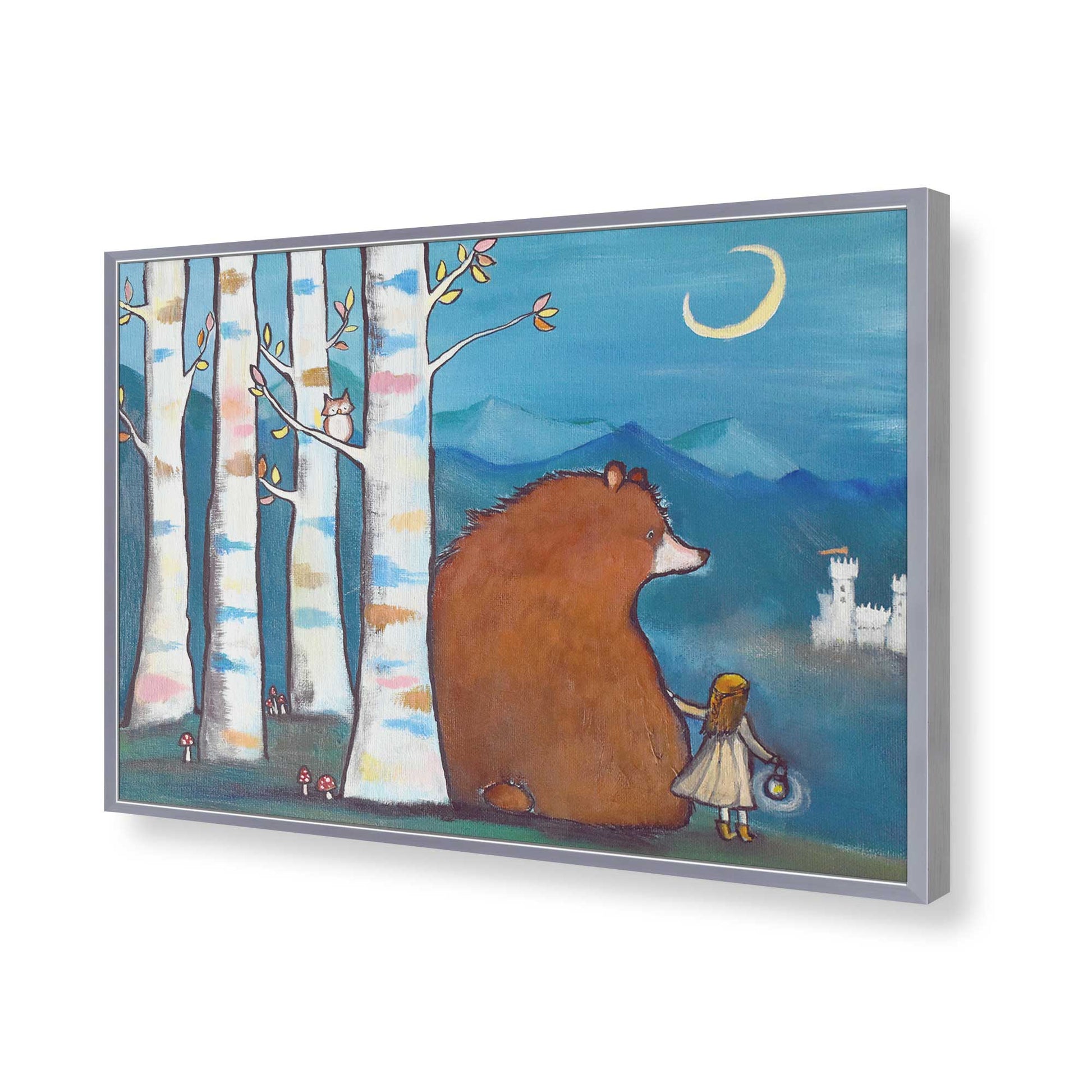 [Color:Polished Chrome], Picture of art in a Polished Chrome frame of the corner