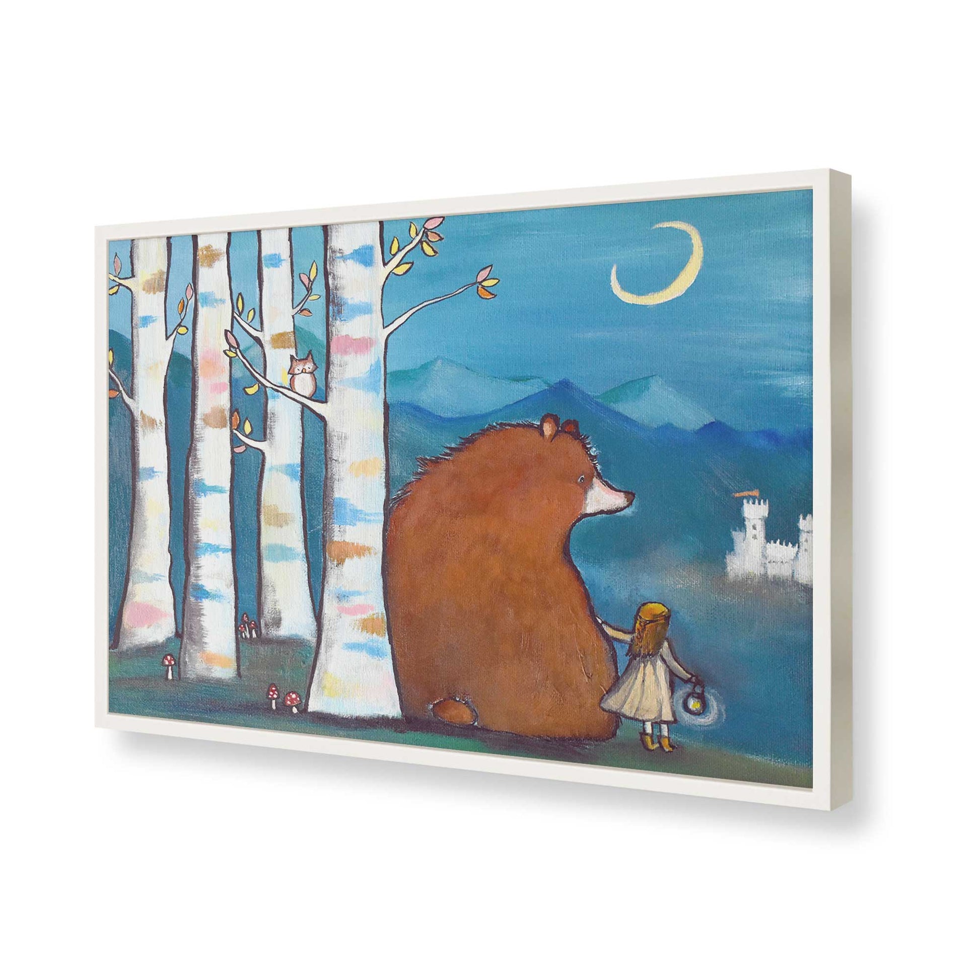 [Color:Opaque White], Picture of art in a Opaque White frame of the corner