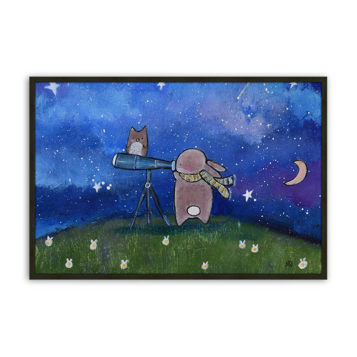 [Color:Satin Black], Picture of art in a Satin Black frame