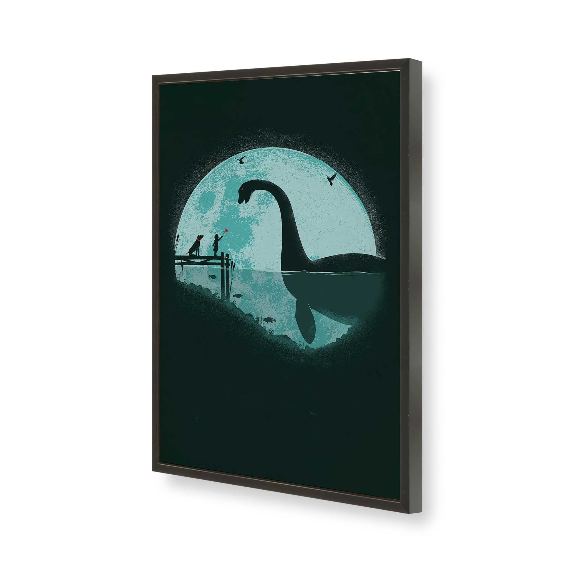[Color:Satin Black], Picture of art in a Satin Black frame of the corner