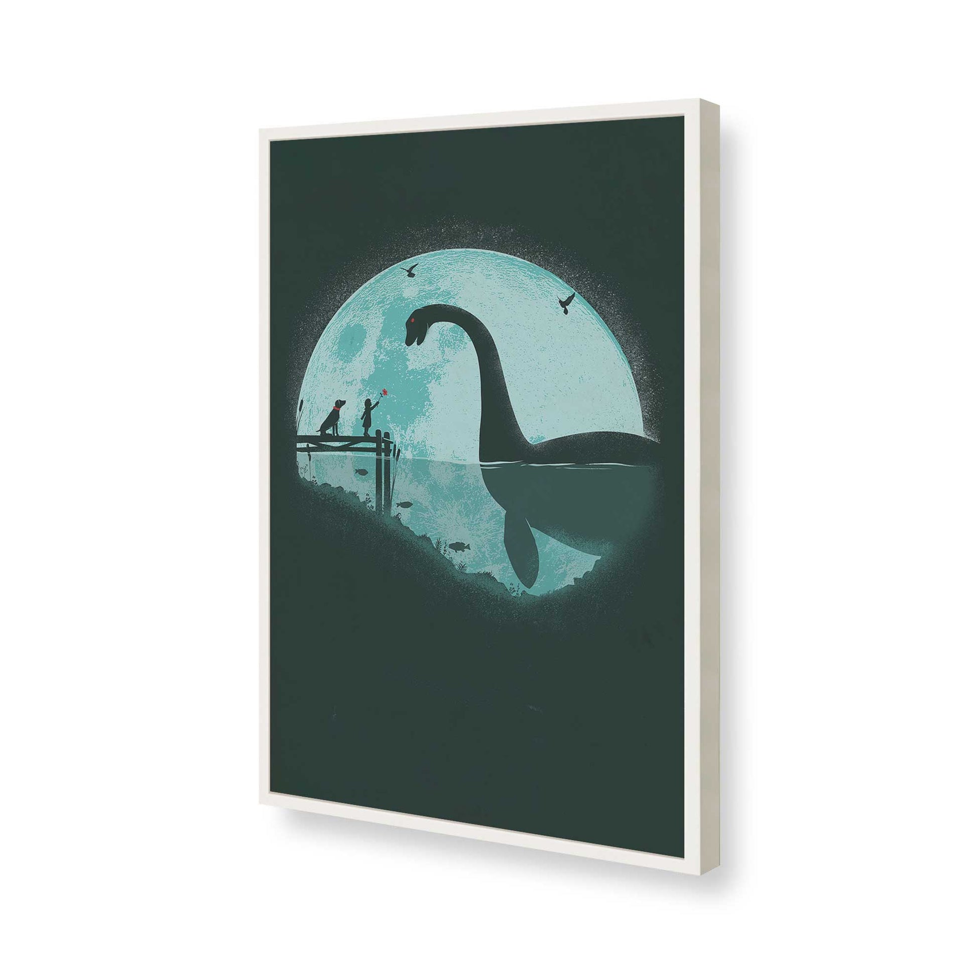 [Color:Opaque White], Picture of art in a Opaque White frame of the corner