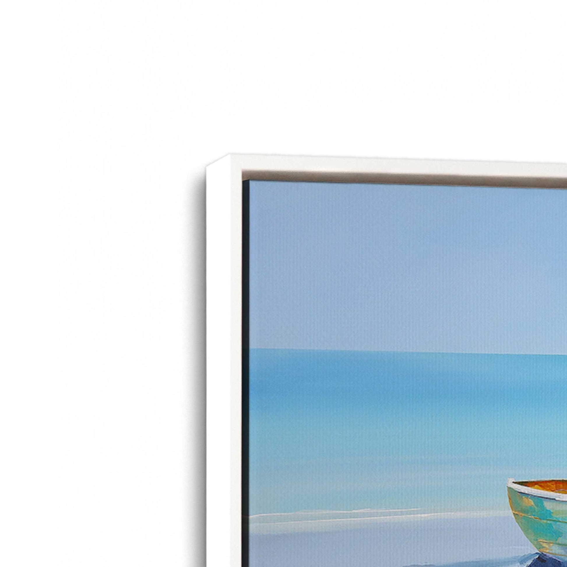[Color:Opaque White], Picture of art in a White frame at an angle