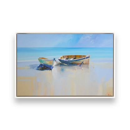 [Color:Opaque White], Picture of art in a White frame