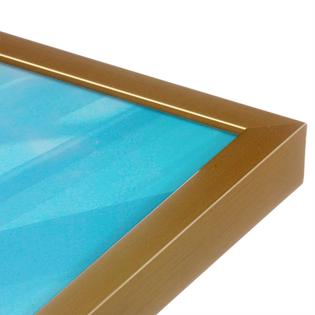 [Color:Polished Gold], Picture of art in a Polished Gold frame at an angle