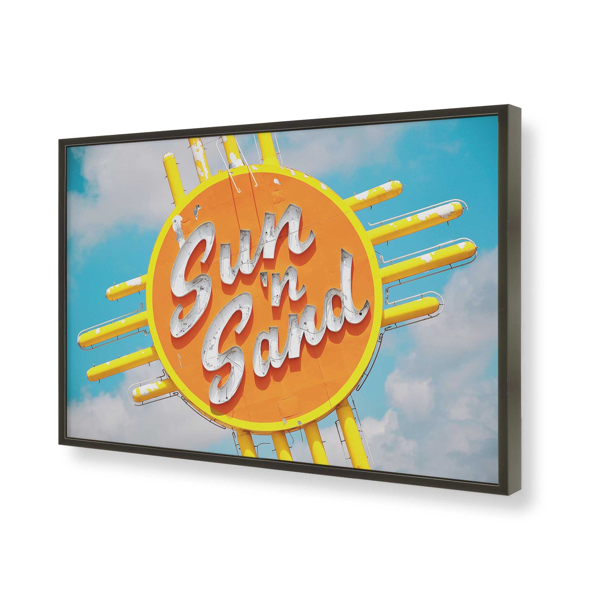 [Color:Satin Black], Picture of art in a Satin Black frame of the corner