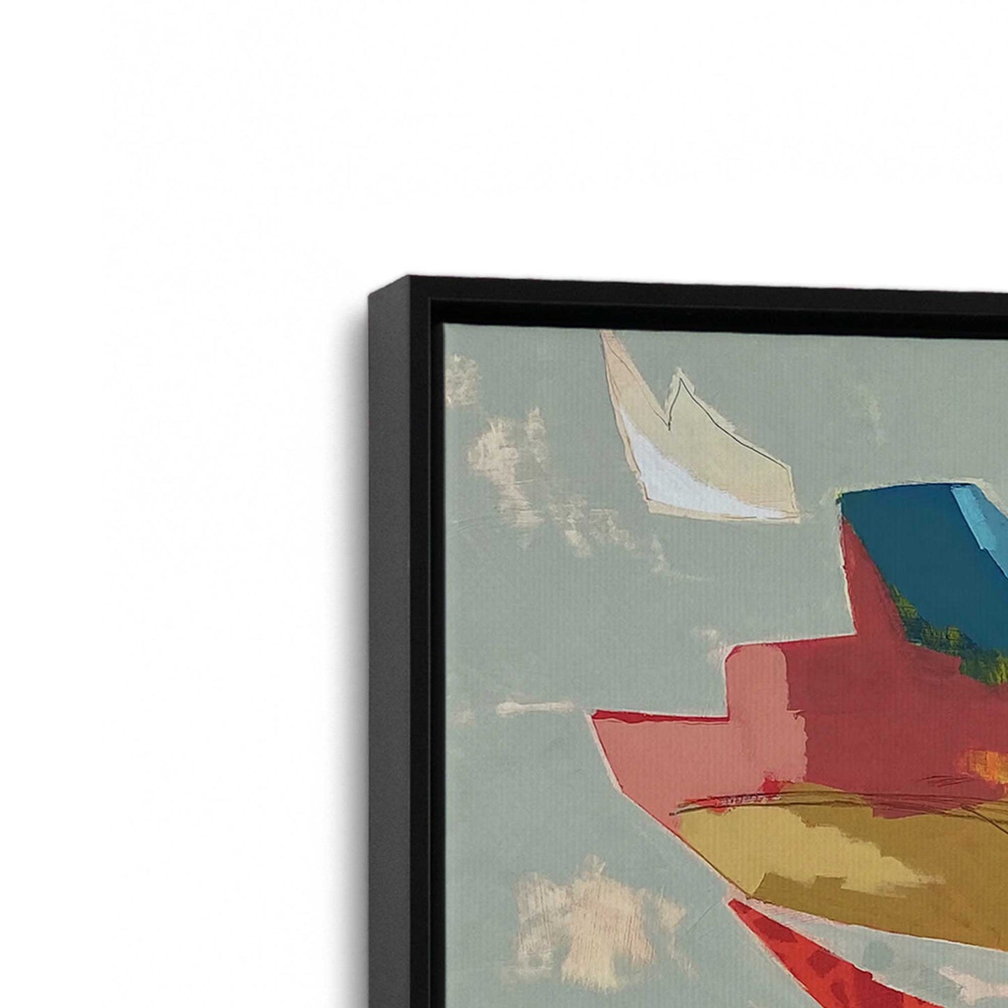 [Color:Satin Black], Picture of art in a Satin Black frame at an angle
