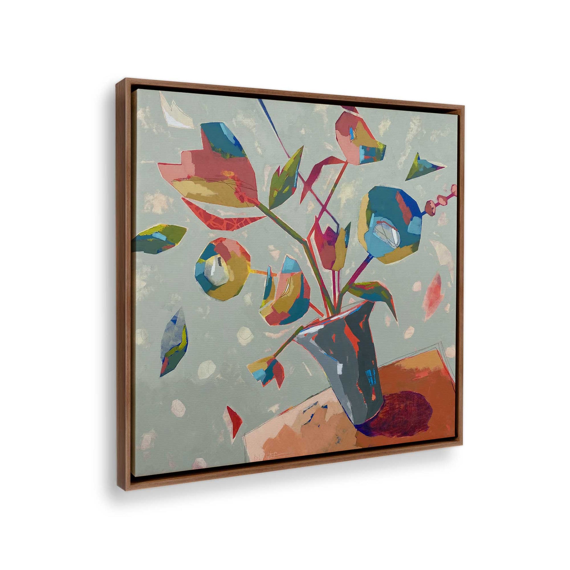 [Color:Walnut], Picture of the corner of the art