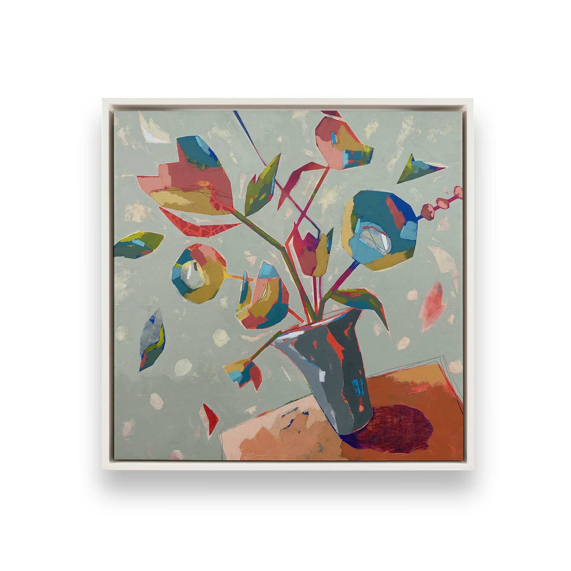 [Color:Opaque White], Picture of art in a White frame