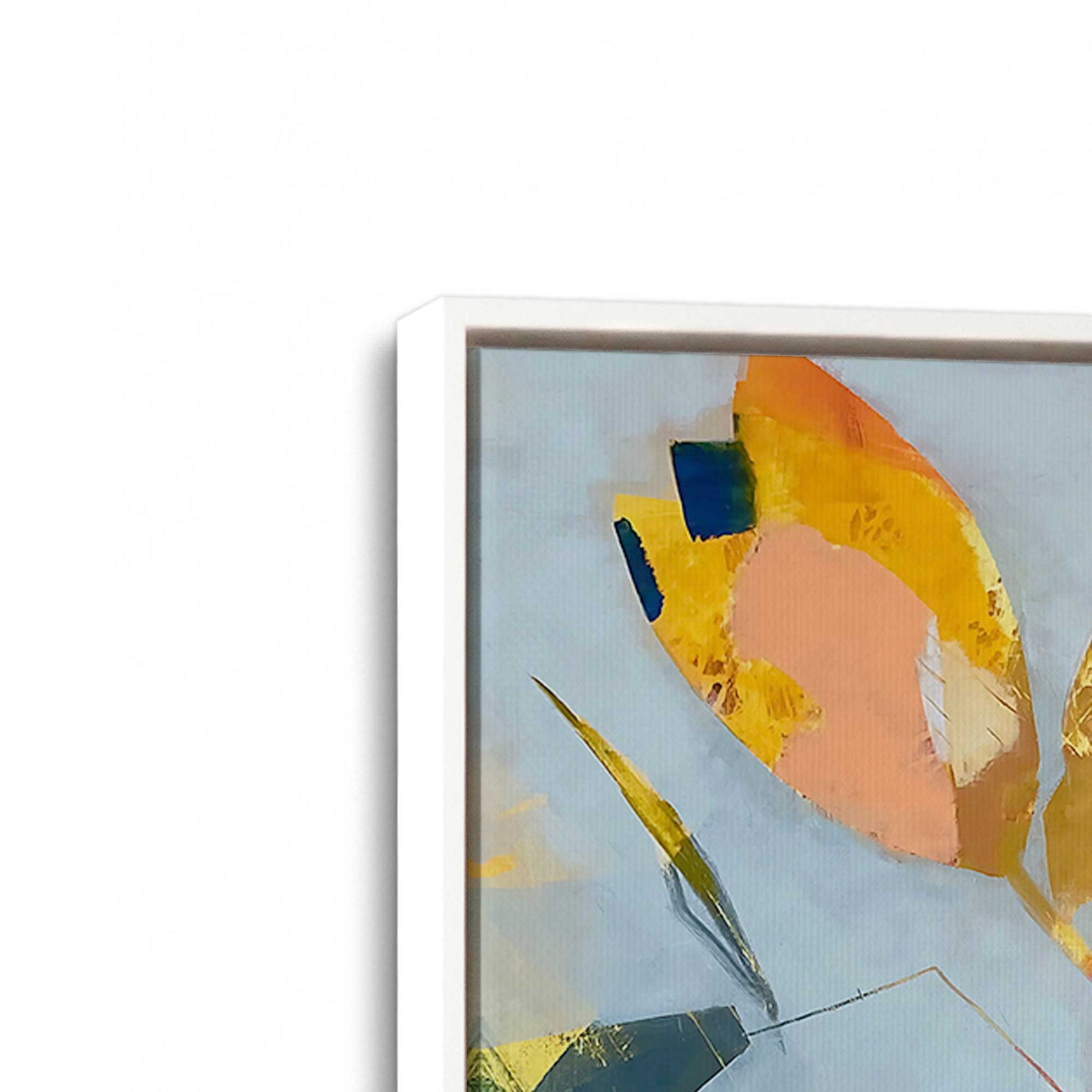 [Color:Opaque White], Picture of art in a White frame at an angle