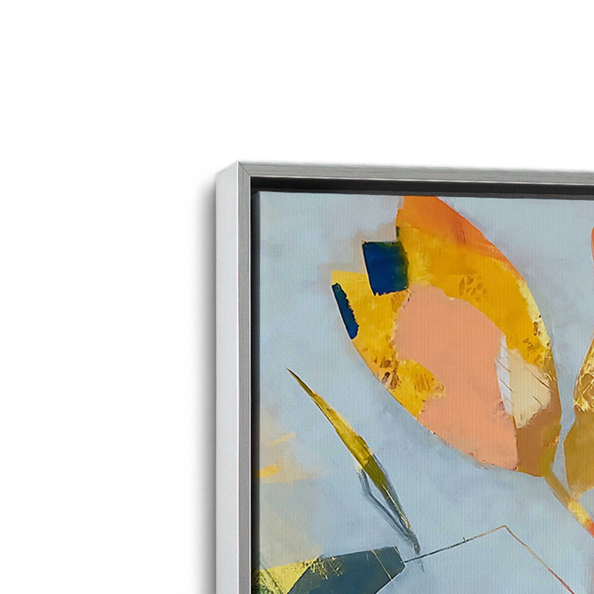[Color:Polished Chrome], Picture of art in a Polished Chrome frame at an angle