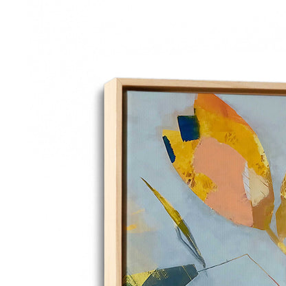 [Color:American Maple], Picture of art in a American Maple frame at an angle
