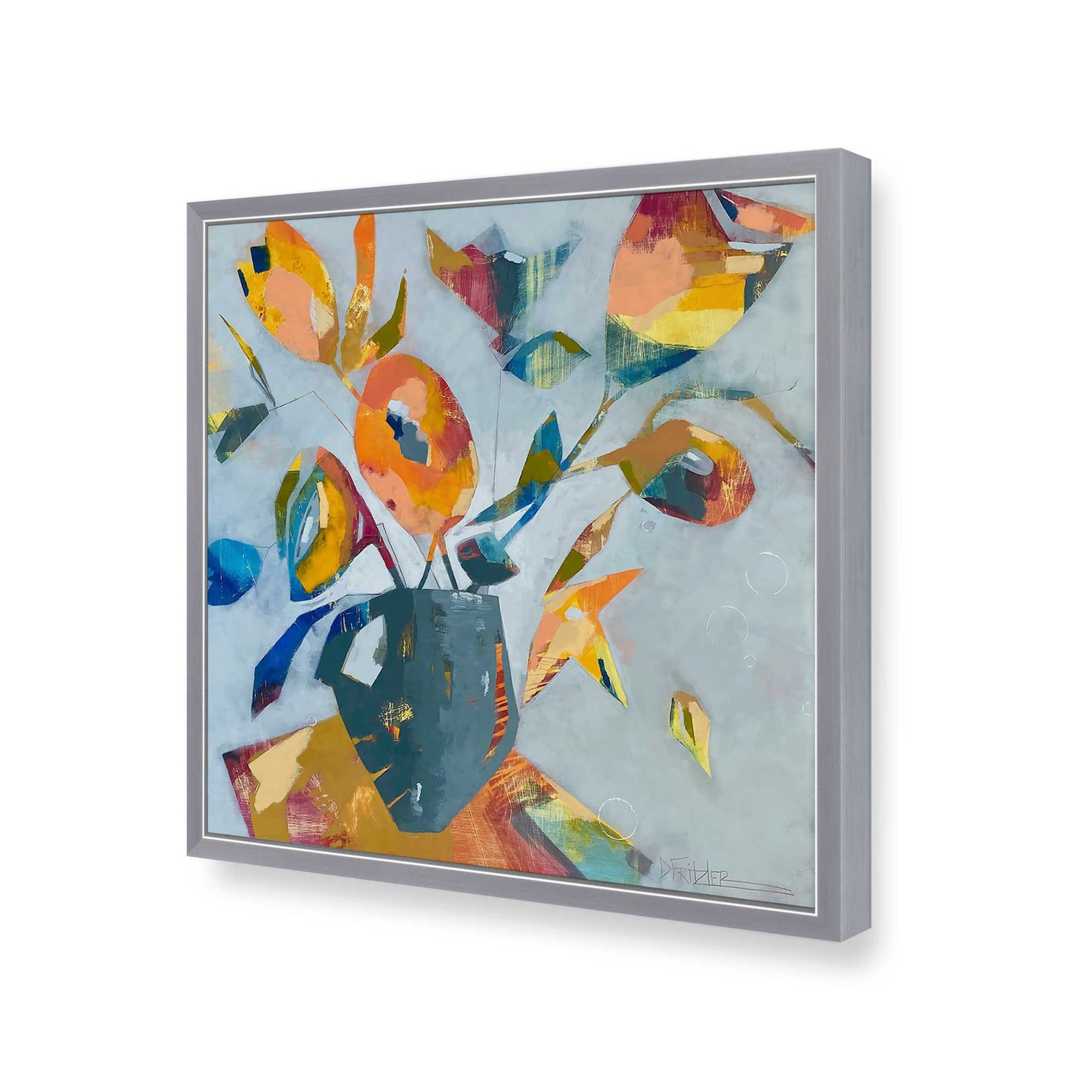 [Color:Polished Chrome], Picture of art in a Polished Chrome frame of the corner