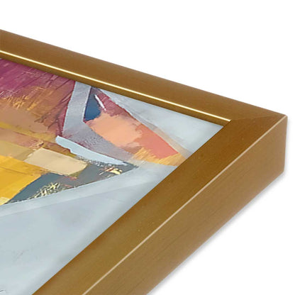 [Color:Polished Gold], Picture of art in a Polished Gold frame at an angle