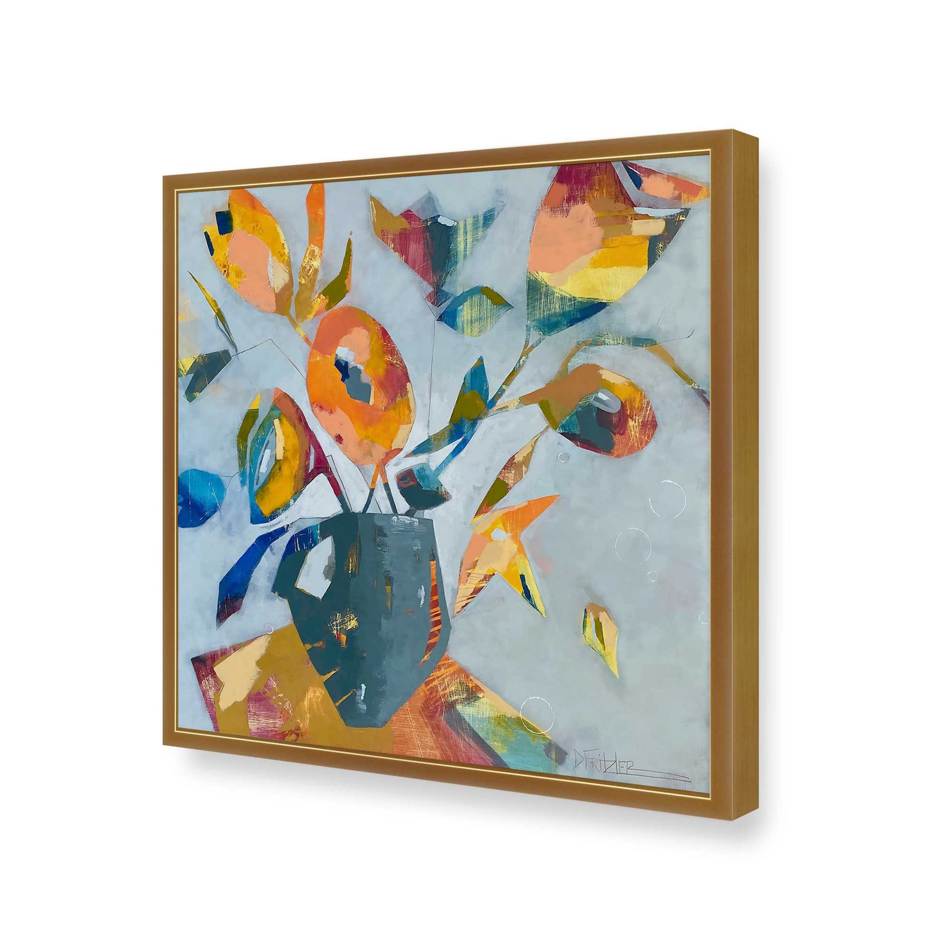 [Color:Polished Gold], Picture of art in a Polished Gold frame of the corner