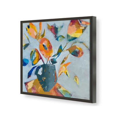 [Color:Satin Black], Picture of art in a Satin Black frame of the corner