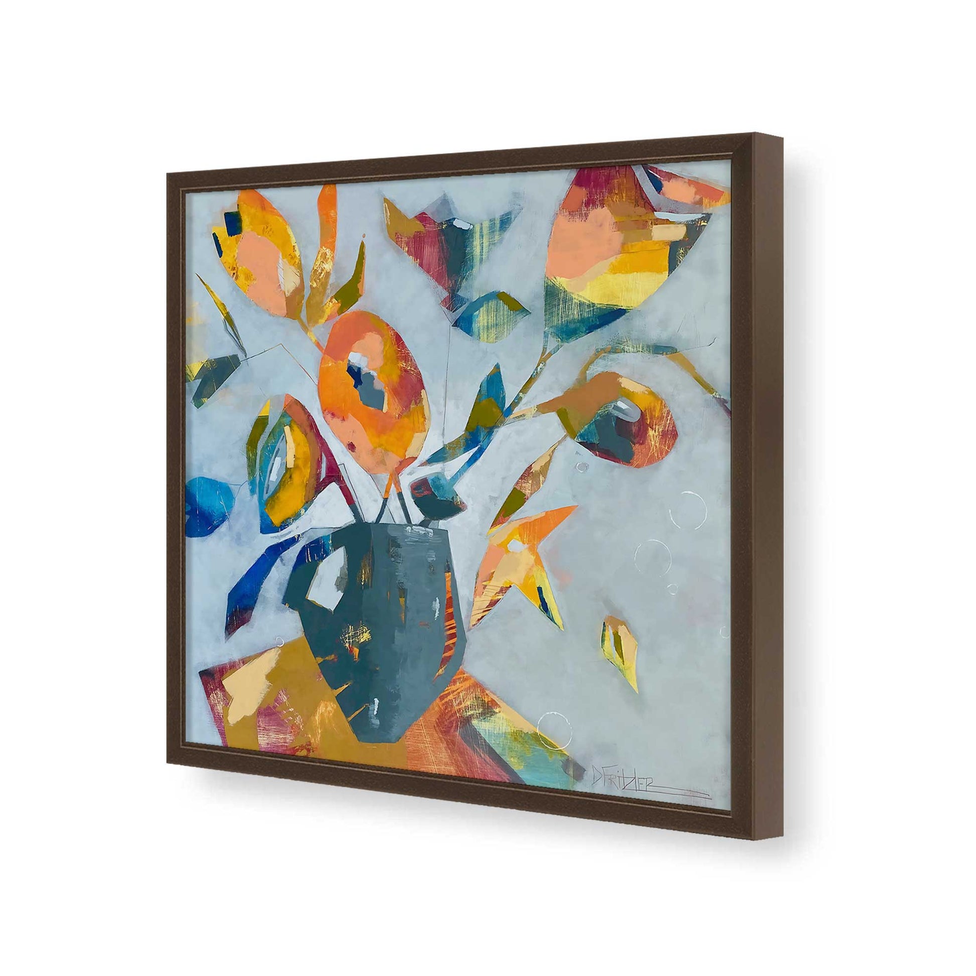 [Color:Espresso], Picture of art in a Espresso frame of the corner