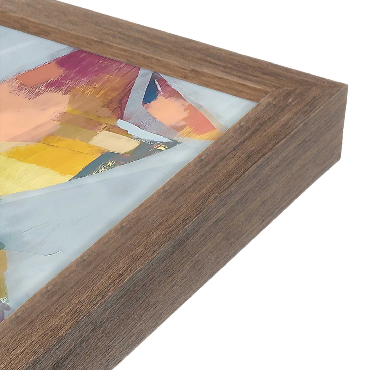 [Color:Walnut], Picture of art in a Walnut frame at an angle