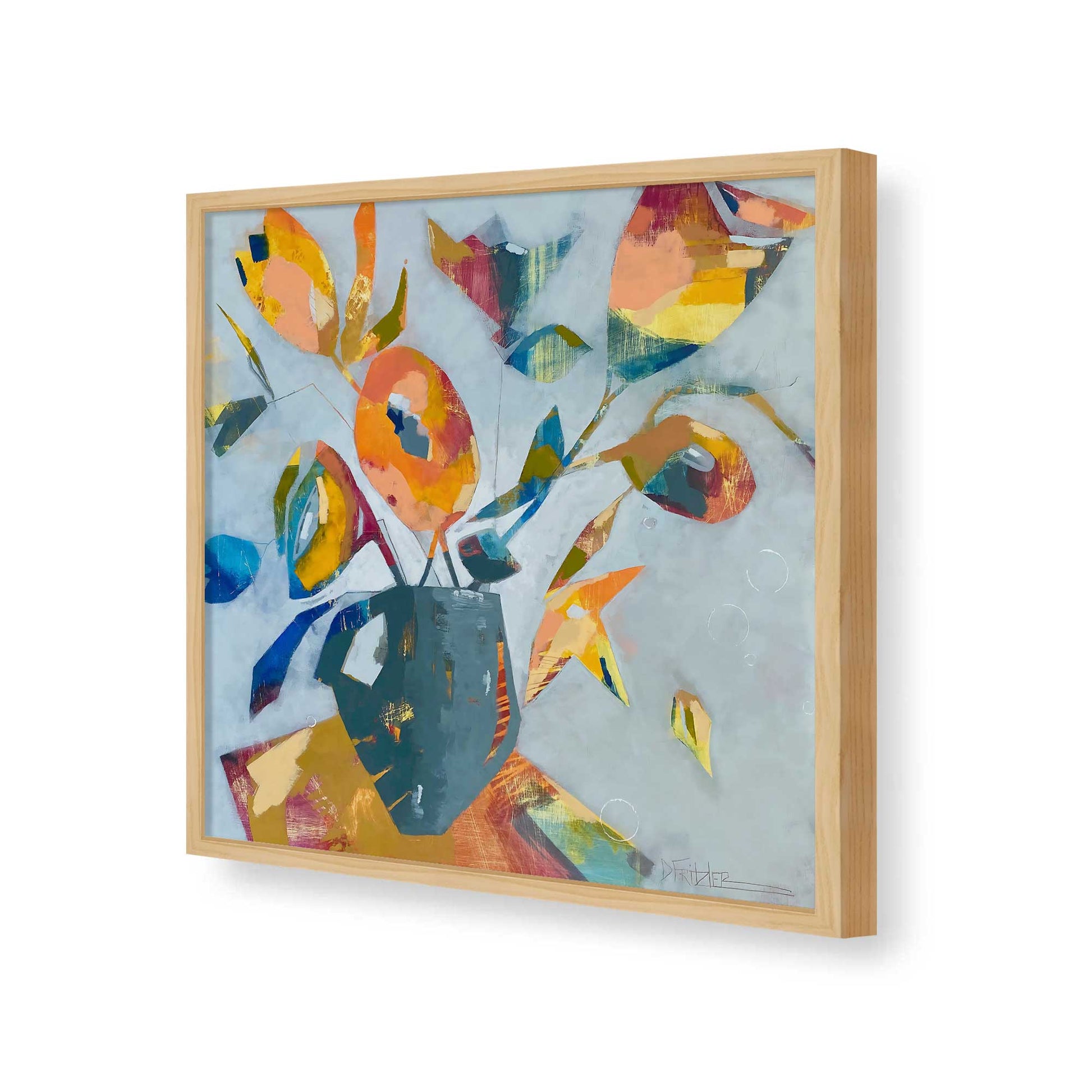 [Color:American Maple], Picture of art in a American Maple frame of the corner