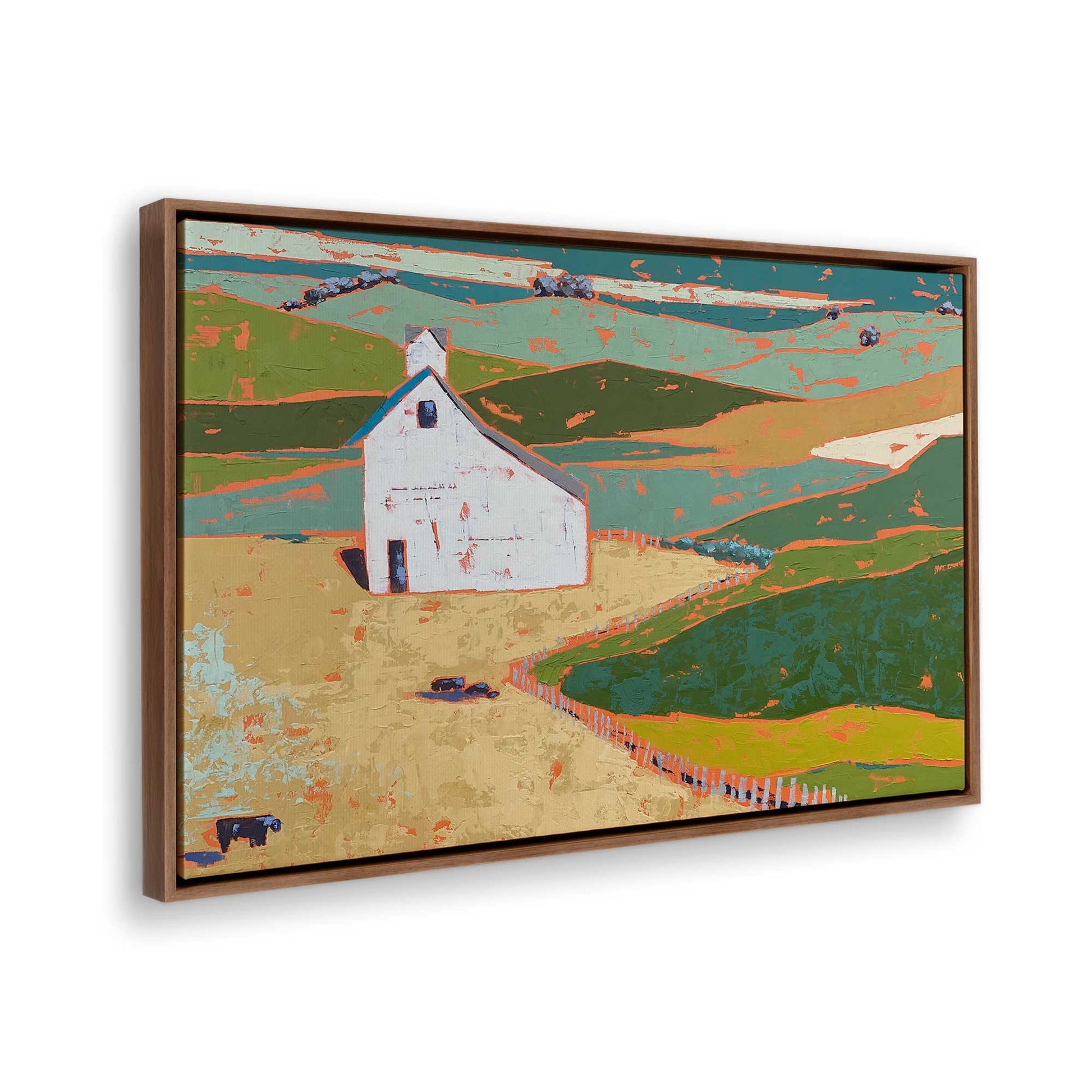 [Color:Walnut], Picture of the corner of the art