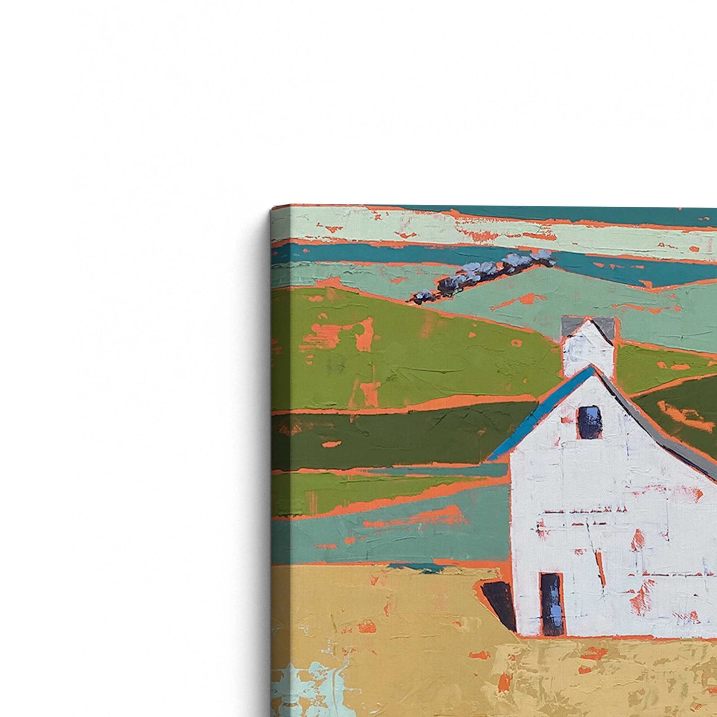 [Color:Stretched Canvas], Picture of the corner of the art
