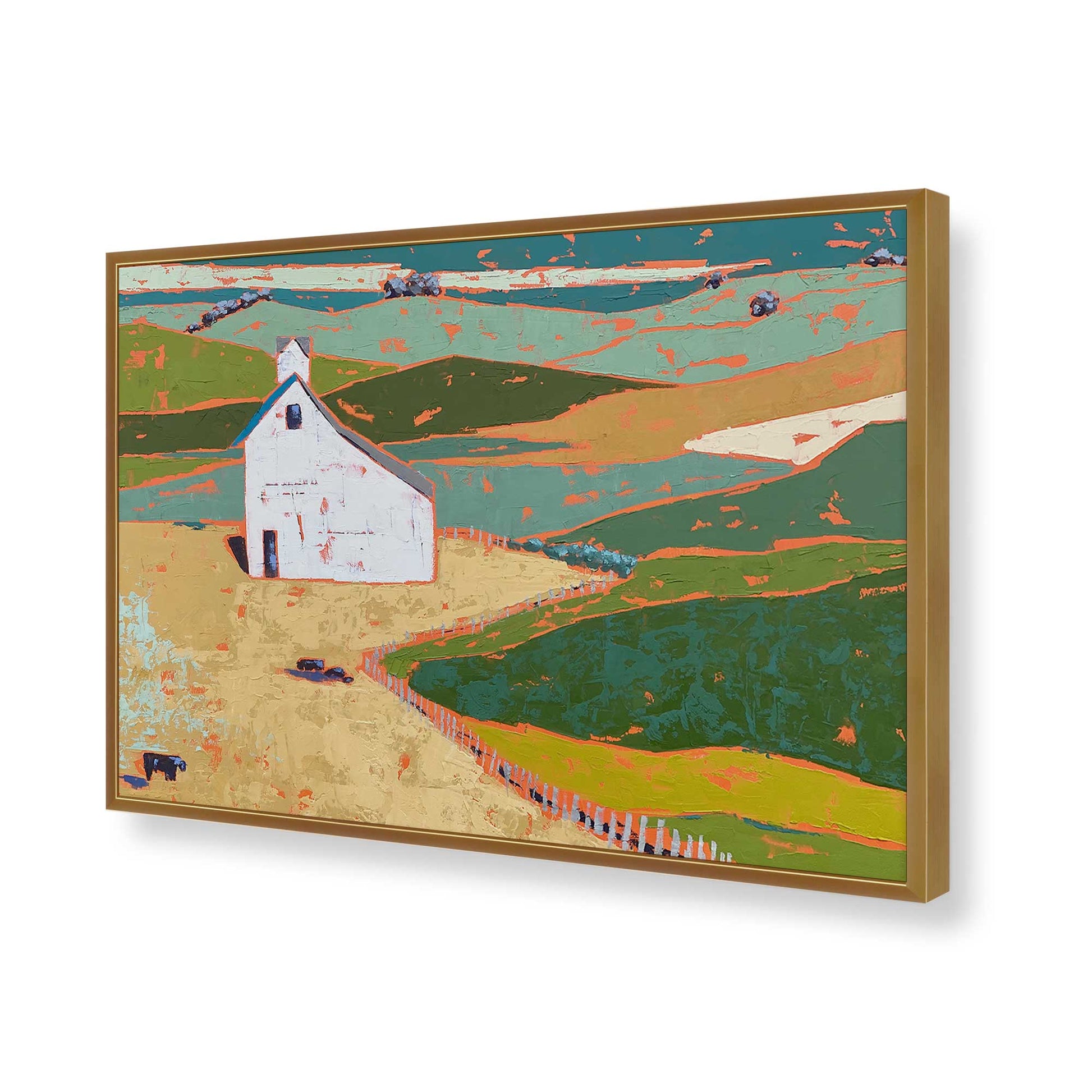 [Color:Polished Gold], Picture of art in a Polished Gold frame of the corner