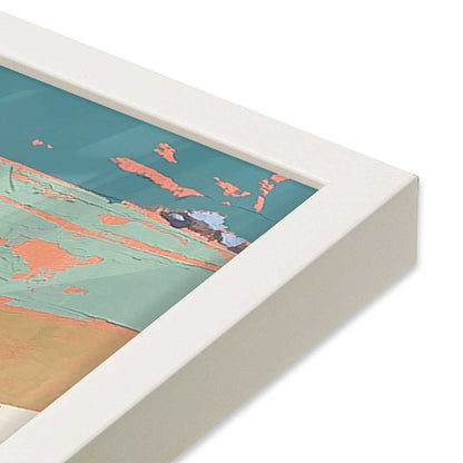 [Color:Opaque White], Picture of art in a Opaque White frame at an angle